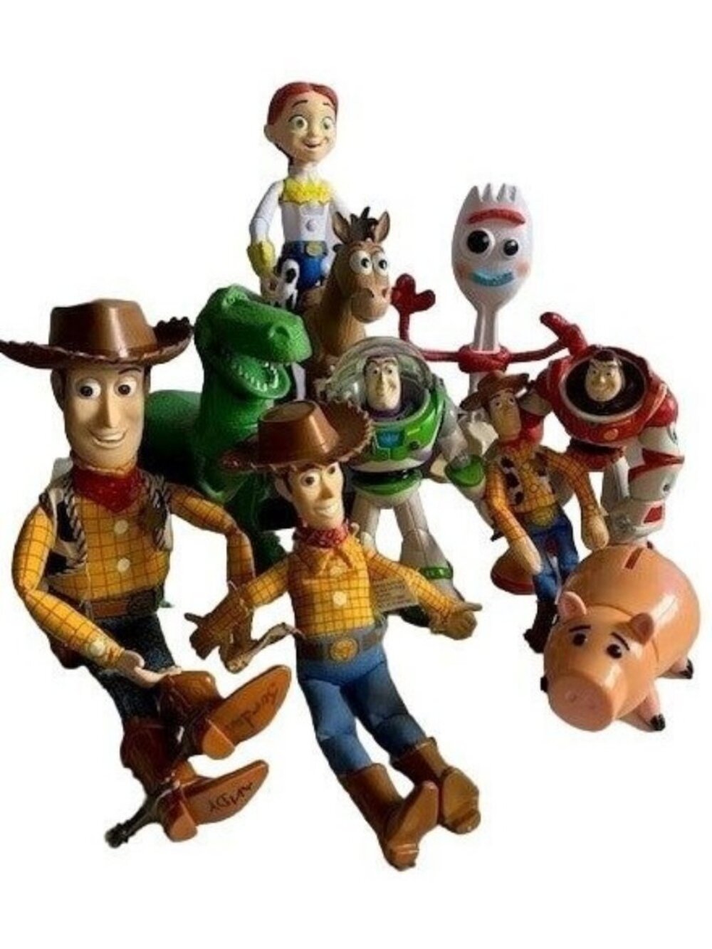 Disney Toy Story Action Figure Bundle Woody Buzz Rex Forky Hamm Bullseye 3"-13"